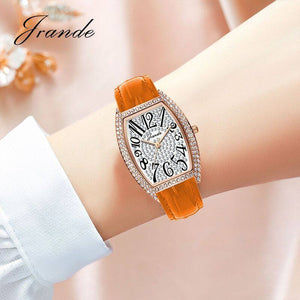 JRANDE ladies watch light luxury women's watch barrel type women's watch H7640L