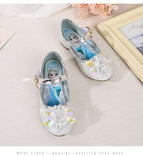 Spring and Autumn 2021 new girls' heeled shoes for children Korean Princess Crystal shoes little girls' shoes 1788-22