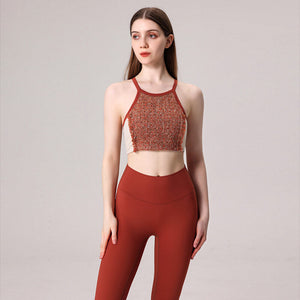 2023 Popular yoga suit Beautiful Back Tank-Top Yoga Clothes Two-Piece Suit Professional Training Fitness runnning women sports set TZ-230324