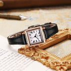Gedi Creative Small Waist Belt Women's Good-looking Small Square Plate Roman Scale Retro Quartz Watch 51072
