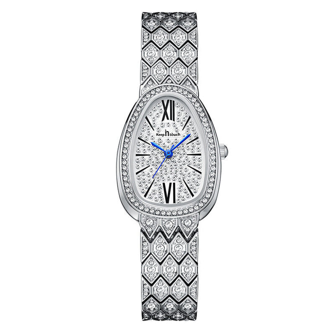 New Snake Luxury Diamond Ladies Fashion Waterproof Watch Women's Watch K-8429L