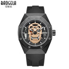 BAOGELA Skull Silicone Men's Watch Waterproof Luminous Sports Quartz Watch 1902