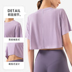 Women T-shirt Outdoor Sports Quick-Drying Top Loose Short Yoga Clothing Running Short Sleeve T-shirt Summer DS67