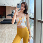 2023 NEW women Yoga vest sports beautiful back running fitness bra gather trainning dancing sports Top lady 915+183