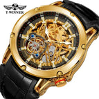 New Winner Style Men's Fashion Casual Hollow Mechanical Movement Automatic men's causal business Watch SLZg121