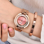 GUOU 8039 Women's Watches Ladies Fashion Luxury Rose Gold Stainless Steel Watches Ball crystal Women Rhinestone Clocks