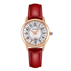 GUOU 6044 watches Women's Fashion Trend Large Dial Belt Quartz Watch Retro Versatile Waterproof Watch for women