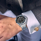 KIMSDUN Watch Men's Haima Series Watch High-End Quartz Watch Luminous Waterproof Men's fashion casual Watch 1808B STEEL