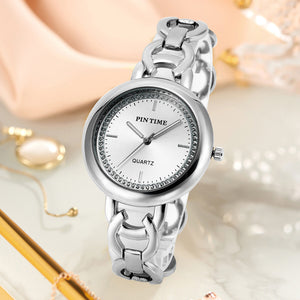 PINTIME Simple Temperament Chain Bracelet Watch Niche Women's Diamond Quartz Watch 1232