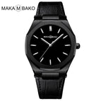 2022 new Japanese Movement Men's watch top leather strap leisure fashion trend waterproof watch m-5015p