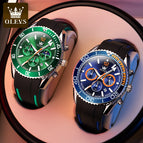 OLEVS Watch for men multi-function three-eye six-needle sports men's watch 9916DS