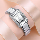 Ladies Watch Ceramic Diamond fashion women watch Waterproof Quartz Watch K-8453