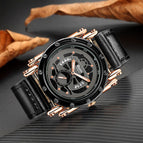 Oulm watch for men new Korean personalized calendar luminous leather watch fashion quartz watch HP3399