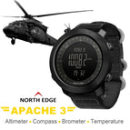 NORTH EDGE APACHE 3  multi-function Outdoor sports waterproof mountain climbing watch