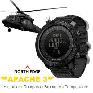 NORTH EDGE APACHE 3  multi-function Outdoor sports waterproof mountain climbing watch