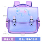 New primary school student cartoon school bag for girls one-piece fully open horizontal schoolbag  children's backpack