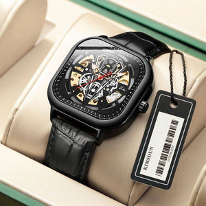 Automatic Mechanical men's Watch Student Watch Fashion Square Men's casual Waterproof Watch K-2163A
