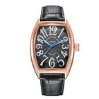 KIMSDUN men's Watch fashion barrel-shaped luminous leather automatic mechanical men's casual watch K-820D