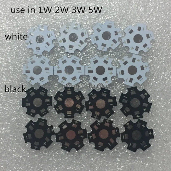 free shipp  1000pcs 500pcs 100pcs 50pcs 20pcs /lot LED 1W 3W 5W High Power LED Heat Sink Aluminum 20MM Base Plate color white