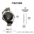 PINTIME special-shaped y2k original non-mechanical men watch twisted retro fashion medieval high-end ins niche quartz men's watch