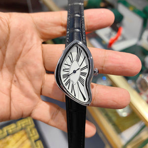 Medieval men's watch special-shaped melting twist y2k fashion high-end ins niche design quartz men casual watch