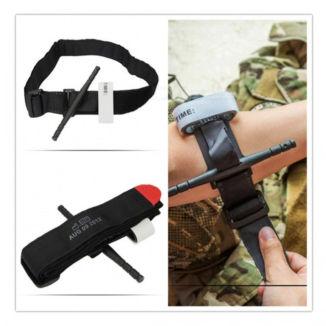 Durable Tactical One-handed Tourniquet, Medical Compression Stanch Belt - Black wholesale bulk price