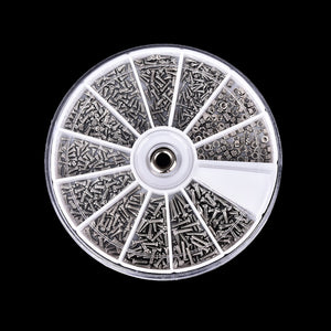 1 Bag (600pcs) For Watch Eye Glasses Clock cheap 12 Kinds of Stainless Steel Small Screws Nuts Assortment Kit Repair Part Tools