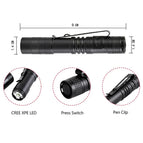 1 PC Good Quality Black Mini Penlight XPE-R3 LED Flashlight Pocket Light Outdoor Camping Lamp