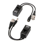 1 Pair BNC To RJ45 Passive Video Power + Audio Balun Transceiver For CCTV Camera 77UB