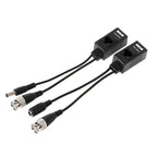 1 Pair BNC To RJ45 Passive Video Power + Audio Balun Transceiver For CCTV Camera 77UB