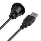 1 m / 2 m car dashboard installation USB 2.0 male to female socket panel extension cable single port USB2.0 female cable