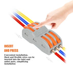 10/30/50/100 pcs Electrical Wire Connector Push-in Terminal Block Universal Fast Wiring Cable Connectors For Cable Connection