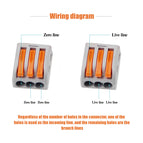 10/30/50/100 pcs Electrical Wire Connector Push-in Terminal Block Universal Fast Wiring Cable Connectors For Cable Connection