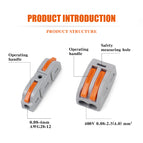 10/30/50/100 pcs Electrical Wire Connector Push-in Terminal Block Universal Fast Wiring Cable Connectors For Cable Connection