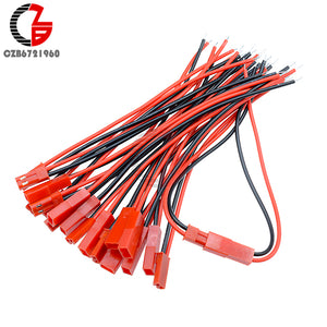 10 Pairs 100mm 10cm Male Female Connector JST Plug Cable For RC BEC Battery Helicopter DIY FPV Drone Quadcopter