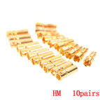 Gold Plated Banana Plug Jack Connector Set - Golden (3.5mm / 10 Pairs) wholesale bulk price