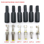 10 pcs/lot DC power plug 9mm length 5.5*2.1MM 3.5*1.3MM 30V 1A Electric Connectors Male Mount Jack Plug Wire Terminals Adapter