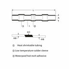100/500/1000PCS Waterproof Solder Seal Sleeve Splice Terminals Heat Shrink Electrical Wire Butt Connectors AGW26-24 Kit