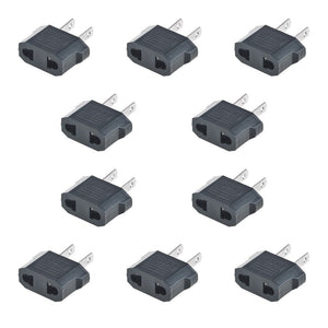 100 Pcs/lot High quality European Euro Eu AU to US/USA Plug Power Socket Travel Charger Adapter Plug Outlet Converter Adapter