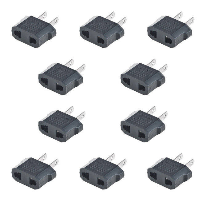 100 Pcs/lot High quality European Euro Eu AU to US/USA Plug Power Socket Travel Charger Adapter Plug Outlet Converter Adapter
