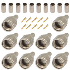 100 Pieces Mini-UHF Male Crimps Connector for RG58 RG142 LMR195 Cable Motorola Radio Antenna