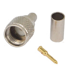 100 Pieces Mini-UHF Male Crimps Connector for RG58 RG142 LMR195 Cable Motorola Radio Antenna