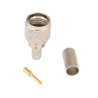 100 Pieces Mini-UHF Male Crimps Connector for RG58 RG142 LMR195 Cable Motorola Radio Antenna