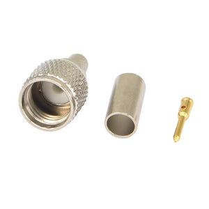 100 Pieces Mini-UHF Male Crimps Connector for RG58 RG142 LMR195 Cable Motorola Radio Antenna