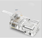 1000PCS RJ45 RJ-45 Ethernet Network Cable Head Modular Plug Transparent Cat6 8P8C 8PIN Copoer Gold Plated Leads Connector