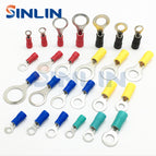 1000pcs Crimp Terminal RV1.25-4 22-16AWG 0.25-1.65mm^2 Crimp terminals Red Ring Terminal Brass RV1-4
