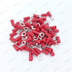 1000pcs Crimp Terminal RV1.25-4 22-16AWG 0.25-1.65mm^2 Crimp terminals Red Ring Terminal Brass RV1-4