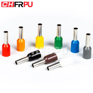 1000pcs Insulated Copper  Crimp Terminator cold pressed insulated termina VE0508 VE7508 VE1008 VE1508 VE2508 VE4009