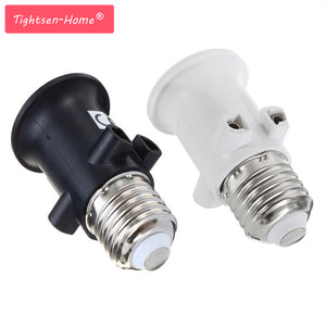 100PCS AC100-240V 4A PBT Fireproof E27 Bulb Adapter Lamp Holder Base Socket Conversion with EU Plug for led bulb Lights