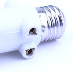 100PCS AC100-240V 4A PBT Fireproof E27 Bulb Adapter Lamp Holder Base Socket Conversion with EU Plug for led bulb Lights